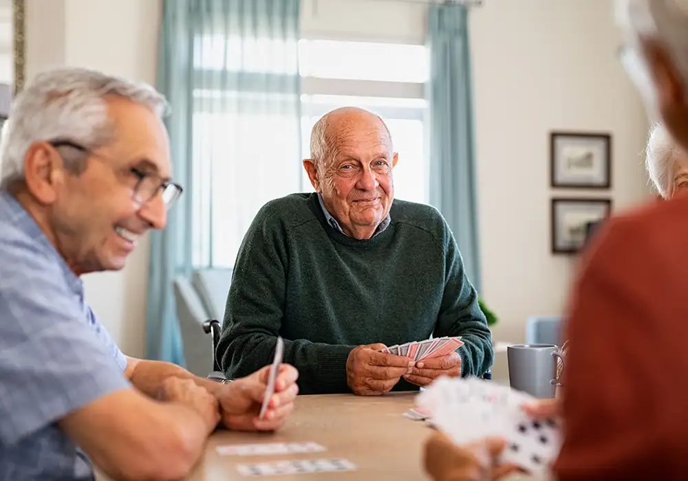 man playing cards